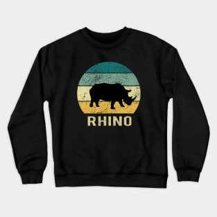 Rhino At Sunset A Gift For Rhinos Lovers Crewneck Sweatshirt